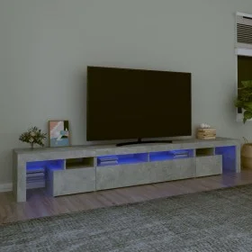 Mueble de TV con luces LED gris hormigón 260x36,5x40 cm de vidaXL, Muebles TV - Ref: Foro24-3152781, Precio: 160,52 €, Descue...