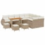 Conjunto de sofá de jardín 13 pcs Beige ratán sintético en Sofás de exterior | Comprar online en Foru.es