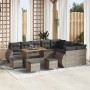 Conjunto de sofá de jardín 13 pcs Gris ratán sintético en Sofás de exterior | Comprar online en Foru.es