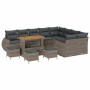 Conjunto de sofá de jardín 13 pcs Gris ratán sintético en Sofás de exterior | Comprar online en Foru.es