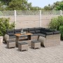 Conjunto de sofá de jardín 13 pcs Gris ratán sintético en Sofás de exterior | Comprar online en Foru.es