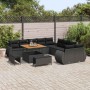 Conjunto de sofá de jardín 13 pcs Negro ratán sintético en Sofás de exterior | Comprar online en Foru.es
