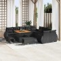 Conjunto de sofá de jardín 13 pcs Negro ratán sintético en Sofás de exterior | Comprar online en Foru.es