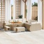 Conjunto de sofás de jardín 13 pcs Beige ratán sintético en Sofás de exterior | Comprar online en Foru.es