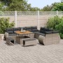 Conjunto de sofás de jardín 13 pcs Gris ratán sintético en Sofás de exterior | Comprar online en Foru.es