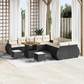 Conjunto de sofás de jardín 13 pcs Negro ratán sintético en Sofás de exterior | Comprar online en Foru.es