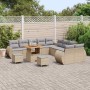 Conjunto de sofás de jardín 13 pcs Beige ratán sintético en Sofás de exterior | Comprar online en Foru.es