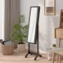 Espejo de pie con LED negro 34x37x146 cm de vidaXL, Espejos - Ref: Foro24-351767, Precio: 112,09 €, Descuento: %