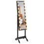 Espejo de pie con LED negro 34x37x146 cm de vidaXL, Espejos - Ref: Foro24-351767, Precio: 112,09 €, Descuento: %