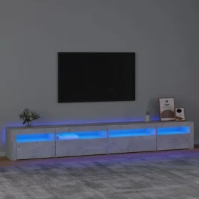 Mueble de TV con luces LED gris hormigón 270x35x40 cm de vidaXL, Muebles TV - Ref: Foro24-3152749, Precio: 179,81 €, Descuent...