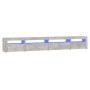 Mueble de TV con luces LED gris hormigón 270x35x40 cm de vidaXL, Muebles TV - Ref: Foro24-3152749, Precio: 177,52 €, Descuent...