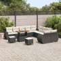 Conjunto de sofás de jardín 13 pcs Negro ratán sintético en Sofás de exterior | Comprar online en Foru.es