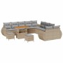 Conjunto de sofás de jardín 13 pcs Beige ratán sintético en Sofás de exterior | Comprar online en Foru.es