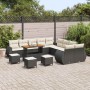 Conjunto de sofás de jardín 14 pcs Negro ratán sintético en Sofás de exterior | Comprar online en Foru.es