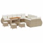 Conjunto de sofás de jardín 14 pcs Beige ratán sintético en Sofás de exterior | Comprar online en Foru.es