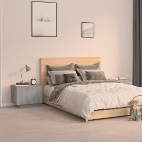 Mesita de noche madera contrachapada gris Sonoma 100x35x40 cm de vidaXL, Mesitas de noche - Ref: Foro24-3152833, Precio: 64,0...