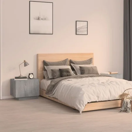 Mesita de noche madera contrachapada gris Sonoma 100x35x40 cm de vidaXL, Mesitas de noche - Ref: Foro24-3152833, Precio: 64,0...