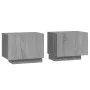 Mesita de noche madera contrachapada gris Sonoma 100x35x40 cm de vidaXL, Mesitas de noche - Ref: Foro24-3152833, Precio: 64,0...