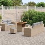 Conjunto de sofá de jardín 8 pcs Beige ratán sintético en Sofás de exterior | Comprar online en Foru.es