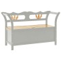 Banco madera maciza de abeto gris 107x45x75,5 cm de vidaXL, Bancos para recibidores y almacenamiento - Ref: Foro24-351775, Pr...