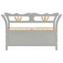Banco madera maciza de abeto gris 107x45x75,5 cm de vidaXL, Bancos para recibidores y almacenamiento - Ref: Foro24-351775, Pr...