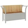 Banco madera maciza de abeto gris 107x45x75,5 cm de vidaXL, Bancos para recibidores y almacenamiento - Ref: Foro24-351775, Pr...