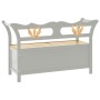 Banco madera maciza de abeto gris 107x45x75,5 cm de vidaXL, Bancos para recibidores y almacenamiento - Ref: Foro24-351775, Pr...