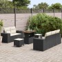 Conjunto de sofá de jardín 8 pcs Negro ratán sintético en Sofás de exterior | Comprar online en Foru.es