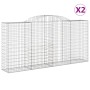Cestas de gaviones 2 uds forma de arco hierro 300x50x140/160 cm de vidaXL, Maceteros y jardineras - Ref: Foro24-3146737, Prec...