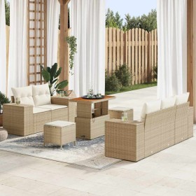 Conjunto de sofá de jardín 8 pcs Beige ratán sintético en Sofás de exterior | Comprar online en Foru.es
