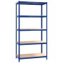 Estantería 5 niveles 3 uds acero y madera contrachapada azul de vidaXL, Estanterías industriales - Ref: Foro24-3154175, Preci...