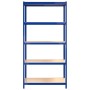 Estantería 5 niveles 3 uds acero y madera contrachapada azul de vidaXL, Estanterías industriales - Ref: Foro24-3154175, Preci...