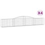 Cestas de gaviones 4 uds forma de arco hierro 400x30x60/80 cm de vidaXL, Maceteros y jardineras - Ref: Foro24-3146842, Precio...
