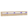 Mueble de TV con luces LED roble Sonoma 270x35x40 cm de vidaXL, Muebles TV - Ref: Foro24-3152748, Precio: 154,28 €, Descuento: %