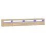 Mueble de TV con luces LED roble Sonoma 270x35x40 cm de vidaXL, Muebles TV - Ref: Foro24-3152748, Precio: 152,27 €, Descuento: %