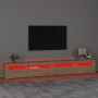 Mueble de TV con luces LED roble Sonoma 270x35x40 cm de vidaXL, Muebles TV - Ref: Foro24-3152748, Precio: 154,28 €, Descuento: %