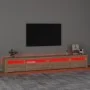 Mueble de TV con luces LED roble Sonoma 270x35x40 cm de vidaXL, Muebles TV - Ref: Foro24-3152748, Precio: 152,27 €, Descuento: %