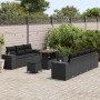 Conjunto de sofá de jardín 10 pcs Negro ratán sintético en Sofás de exterior | Comprar online en Foru.es