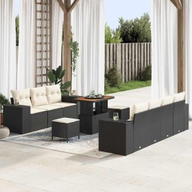 Conjunto de sofá de jardín 10 pcs Negro ratán sintético en Sofás de exterior | Comprar online en Foru.es