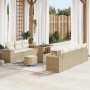 Conjunto de sofá de jardín 10 pcs Beige ratán sintético en Sofás de exterior | Comprar online en Foru.es
