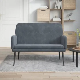Banco de terciopelo gris oscuro 108x79x79 cm de vidaXL, Bancos - Ref: Foro24-351415, Precio: 127,46 €, Descuento: %