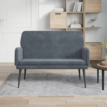Banco de terciopelo gris oscuro 108x79x79 cm de vidaXL, Bancos - Ref: Foro24-351415, Precio: 127,46 €, Descuento: %