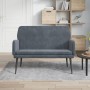 Banco de terciopelo gris oscuro 108x79x79 cm de vidaXL, Bancos - Ref: Foro24-351415, Precio: 128,96 €, Descuento: %