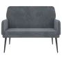Banco de terciopelo gris oscuro 108x79x79 cm de vidaXL, Bancos - Ref: Foro24-351415, Precio: 127,46 €, Descuento: %