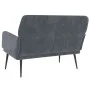 Banco de terciopelo gris oscuro 108x79x79 cm de vidaXL, Bancos - Ref: Foro24-351415, Precio: 127,46 €, Descuento: %