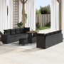 Conjunto de sofá de jardín 11 pcs Negro ratán sintético en Sofás de exterior | Comprar online en Foru.es