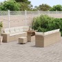 Conjunto de sofá de jardín 11 pcs Beige ratán sintético en Sofás de exterior | Comprar online en Foru.es