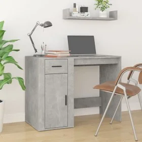 Holz-Schreibtisch aus grauem Beton-Sperrholz, 100x49x75 cm. von vidaXL, Schreibtische - Ref: Foro24-816788, Preis: 90,35 €, R...