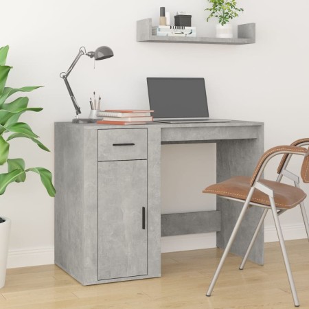 Escritorio de madera contrachapada gris hormigón 100x49x75 cm de vidaXL, Escritorios - Ref: Foro24-816788, Precio: 94,04 €, D...