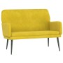 Banco de terciopelo amarillo 108x79x79 cm de vidaXL, Bancos - Ref: Foro24-351420, Precio: 140,01 €, Descuento: %